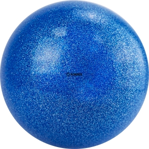 Мяч для художественной гимнастики TORRES, арт.AGP-15-01, диам. 15 см, ПВХ, синий с блестками