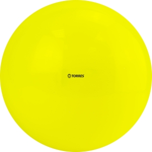 Мяч для художественной гимнастики однотонный TORRES, арт.AG-15-06,  диам. 15 см, ПВХ, желтый
