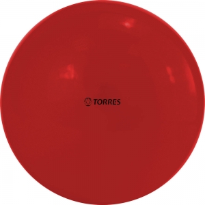 Мяч для художественной гимнастики однотонный TORRES, арт. AG-19-03, диаметр 19 см, ПВХ, красный
