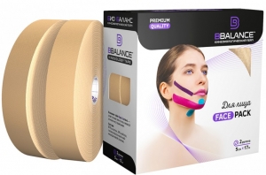 Кинезио тейп для лица BB Face Tape™ 2,5см х 34м бежевый
