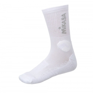 Носки волейбольные MIKASA MT81-022-S, размер S, хлопок, полиамид, эластан, белый
