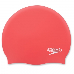 Шапочка для плавания  SPEEDO Plain Molded Silicone Cap, арт.8-70984H191, КРАСНЫЙ, силикон