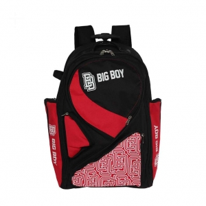 Рюкзак на колесах BIG BOY Elite Line Junior, BB-BACKPACK-EL-RD, полиэстер, черный-красный-белый