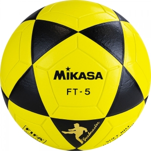 Мяч для футбола MIKASA FT5 FQ-BKY, размер 5, FIFA Quality, ПУ, 32 панели, термосшивка, желтый-черный