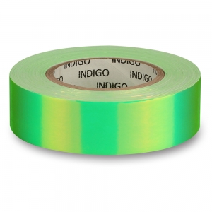 Обмотка для гимнастического обруча INDIGO Rainbow, IN151-GYL, 20мм*14м, зерк, на подкладке, зел-желтый