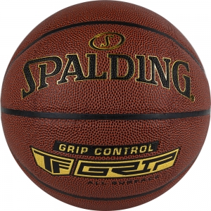 Мяч баскетбольный SPALDING Grip Control 76 875Z, размер 7, композитная кожа (ПУ) коричневый