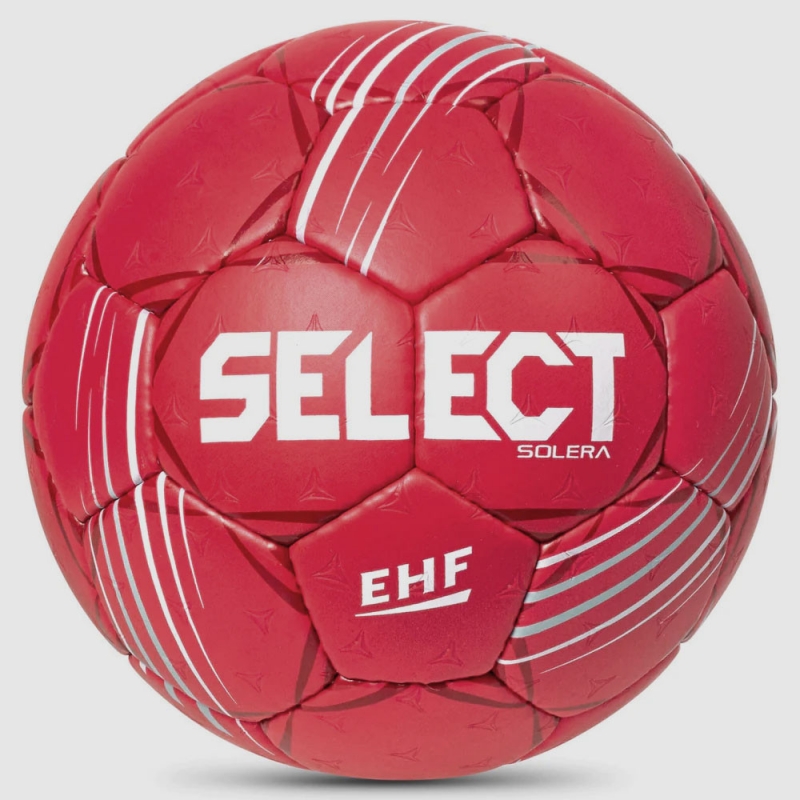 53489-81387 Мяч гандбольный SELECT Solera, 1631854333-333, размер 2, EHF Appr, ПУ, ручная сшивка, красный