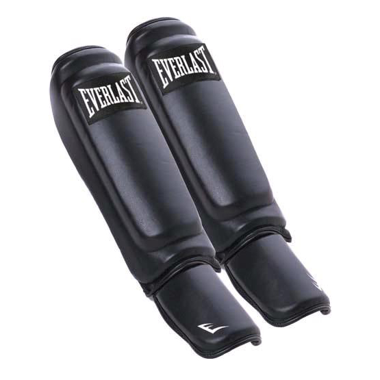 Защита голени и стопы EVERLAST Martial Arts Leather Shin-Instep размер S-M, черный