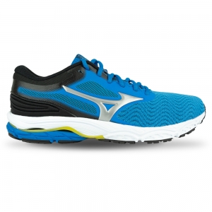 Кроссовки бег. MIZUNO Wave Prodigy, J1GC2210-01, размер UK11 (российский размер 45), полиэстер, нейлон, EVA, резина, синий