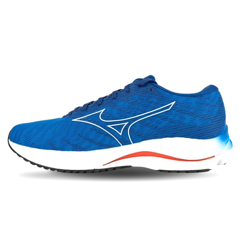 Кроссовки бег. MIZUNO Wave Rider 26, J1GC2203-05, размер UK9 (российский размер 43), полиэстер, нейлон, EVA, резина, синий