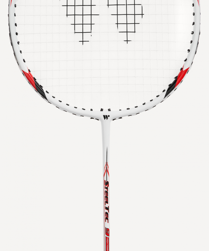 Набор для бадминтона WISH Steeltec 9, 2 ракетки, белый/красный ЦБ-00008283