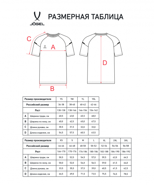 Футболка тренировочная CAMP 2 CVC Training Tee, белый, Jögel