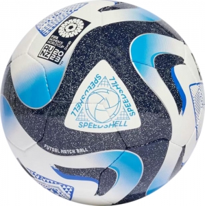 Мяч футзальный ADIDAS OCEAUNZ PRO Sala, HZ6930, размер 4, FIFA Quality Pro, 18 панелей, ПУ, ручная сшивка, бело-черн-гол