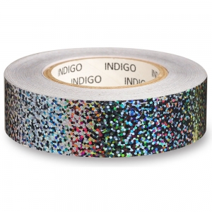 Обмотка для гимнастического обруча INDIGO Crystal, IN139-SIL, 20мм*14м, на подкладке, серебристый