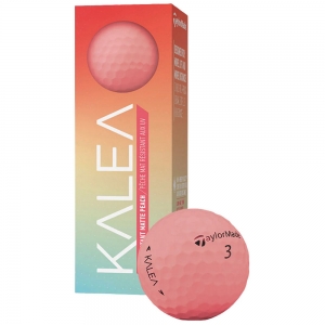 Мяч для гольфа TaylorMade Kalea, N7641901, персиковый неон, 3 штуки в упаковке