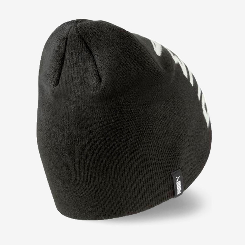 Шапка PUMA Ess Classic Cuffless Beanie, 02343301, 94% акрил, 5% полиамид, 1% эластан, черный-красный