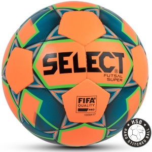 Мяч футзальный SELECT Futsal Super FIFA, 3613446662, размер 4, FIFA Pro, ПУ, ручная сшивка, оранжевый