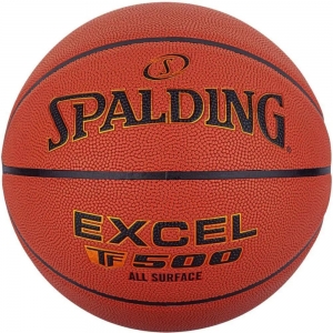 Мяч баскетбольный SPALDING TF-500 Excel In/Out размер 7, 76797z, композит, коричневый-черный