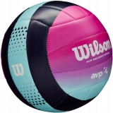 Мяч волейбольный Wilson AVP Oasis WV4006701XBOF, размер 5, 18 панелей, синтетическая кожа PVC, маш.сшивка, розово-бирюзовый
