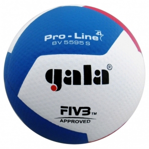Мяч волейбольный GALA Pro-Line 12 FIVB, BV5595S, размер 5, синтетическая кожа ПУ Micro, клееный, бутиловая камера, бело-гол-красный