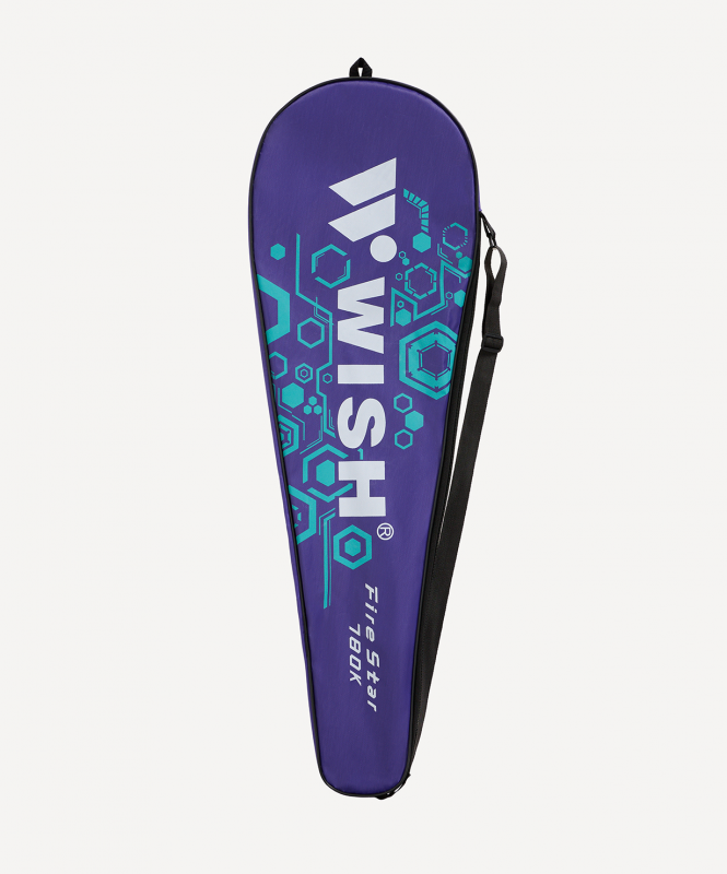 Набор для бадминтона WISH Firestar 780, 2 ракетки, 2 волана, голубой/фиолетовый ЦБ-00008285