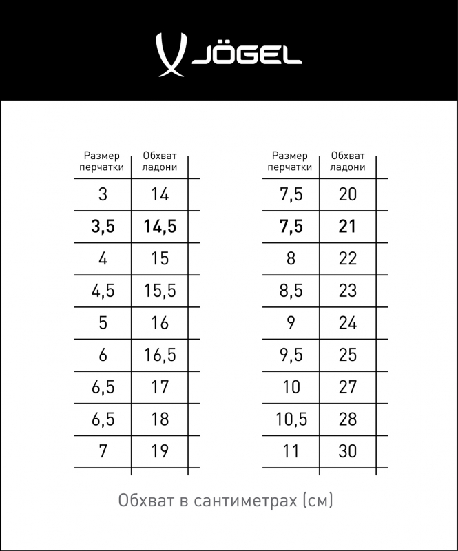Перчатки вратарские JOGEL Magnum Sala SL3, черный, размер 7 ЦБ-00007877