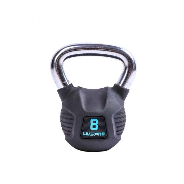Обрезиненная гиря LIVEPRO Premium Rubber 10 кг, черный