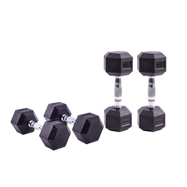 Гексагональные гантели LIVEPRO Hex Dumbbell 5 кг, пара, черный