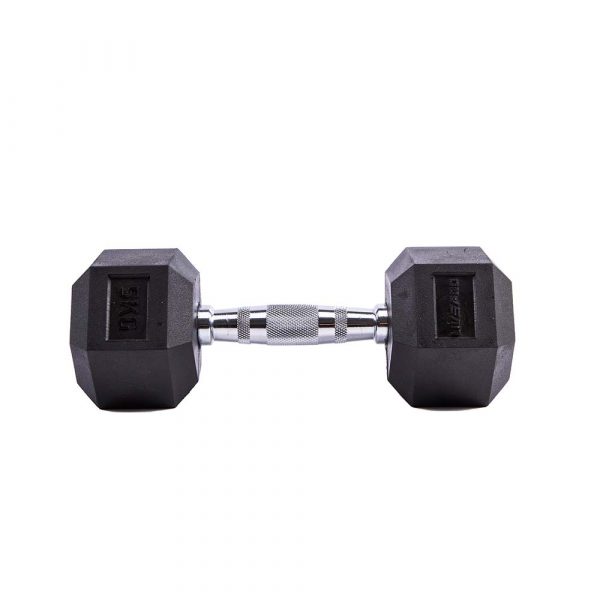 Гексагональные гантели LIVEPRO Hex Dumbbell 5 кг, пара, черный
