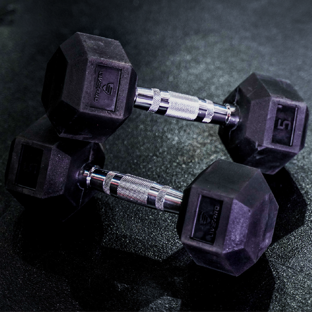 Гексагональные гантели LIVEPRO Hex Dumbbell 5 кг, пара, черный