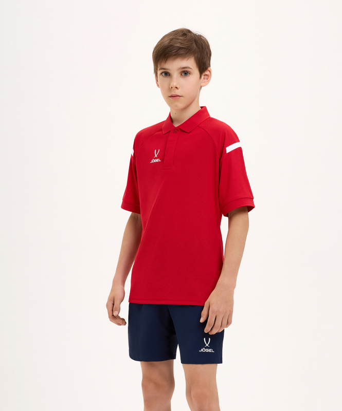 Поло CAMP 2 Poly Polo, красный, детский, размер YXL, JÖGEL ЦБ-00005719