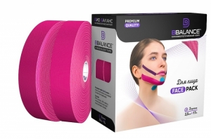 Кинезио тейп для лица BB Face Tape™ 2,5см х 34м розовый