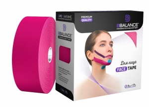 Кинезио тейп для лица BB Face Tape™ 5см х 17м розовый