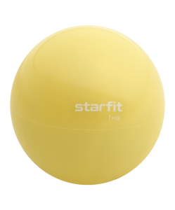Медбол GB-703, 1 кг, желтый пастель, Starfit УТ-00018928