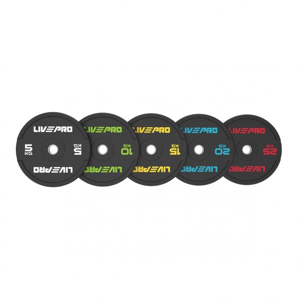 Бампированный диск LIVEPRO Rubber Bumper Plate 25 кг