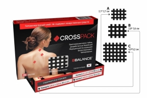 Набор кросс тейпов BB CROSS PACK™ 3 размера в упаковке черный