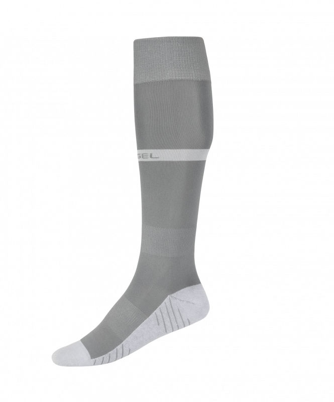 Гетры футбольные JÖGEL CAMP BASIC SOCKS, серый/белый, размер 43-45 ЦБ-00005448