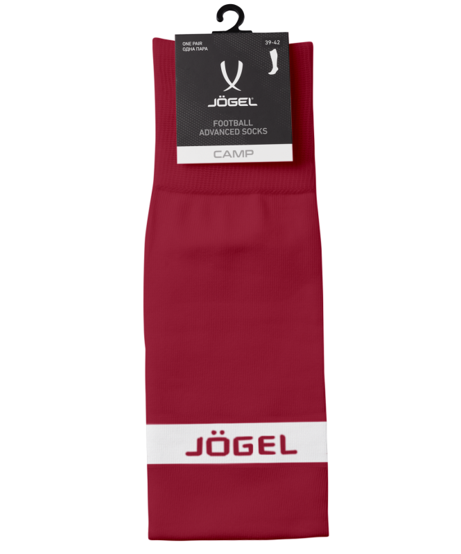 Гетры футбольные CAMP ADVANCED SOCKS, гранатовый/белый, Jögel