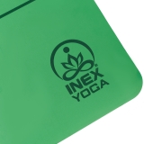 Коврик для йоги INEX Yoga PU Mat полиуретан c гравировкой 185 x 68 x 0,4 см, зеленый