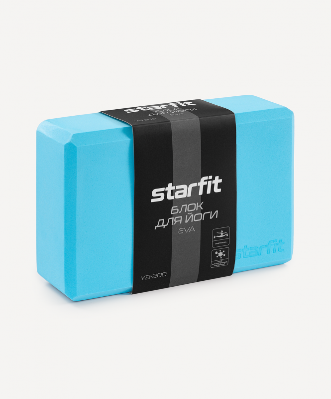 Блок для йоги YB-200 EVA, синий пастель, Starfit ЦБ-00003529