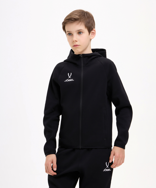 Худи на молнии ESSENTIAL Athlete Hooded FZ Jacket, черный, Jögel ЦБ-00003269