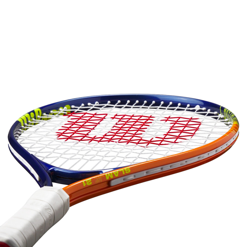 Ракетка б/т дет. Wilson Slam Jr 21, WR172010U, для дет.5-6 лет, алюминий, со струнами, т.сине-оранж