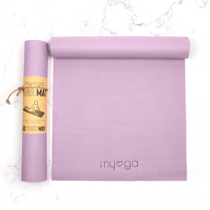 Коврик для йоги MYGA Yoga Mat 173 х 61 х 0,4 см, сиреневый