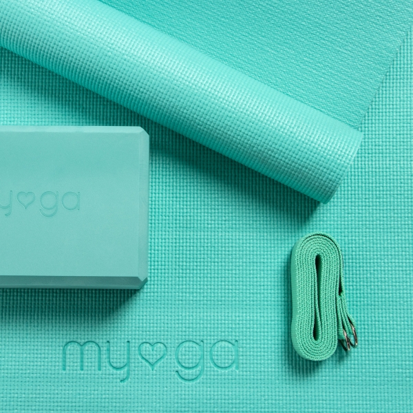 Набор для йоги MYGA Yoga Starter Set, бирюзовый