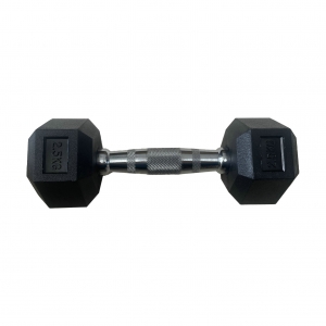 Обрезиненная гексагональная гантель INEX Hex Dumbbell 2,5 кг, черный, 1 шт