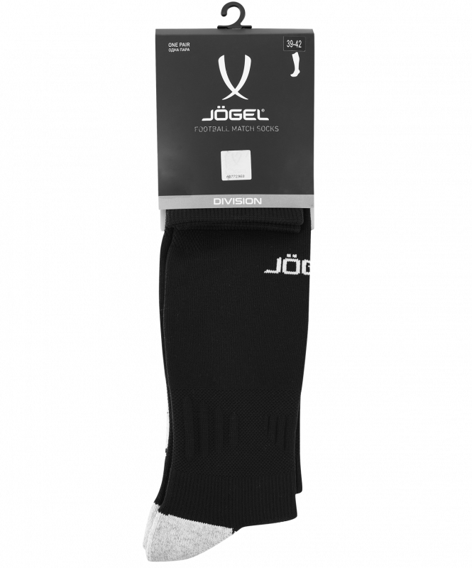 Гетры футбольные Match Socks, черный, размер 39-42, Jögel УТ-00021404