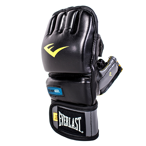 Снарядные перчатки EVERLAST PU Gel размер S-M, черный/желтый