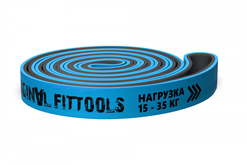 Эспандер-петля двуцветный 15-35 кг Original FitTools FT-DCL-32