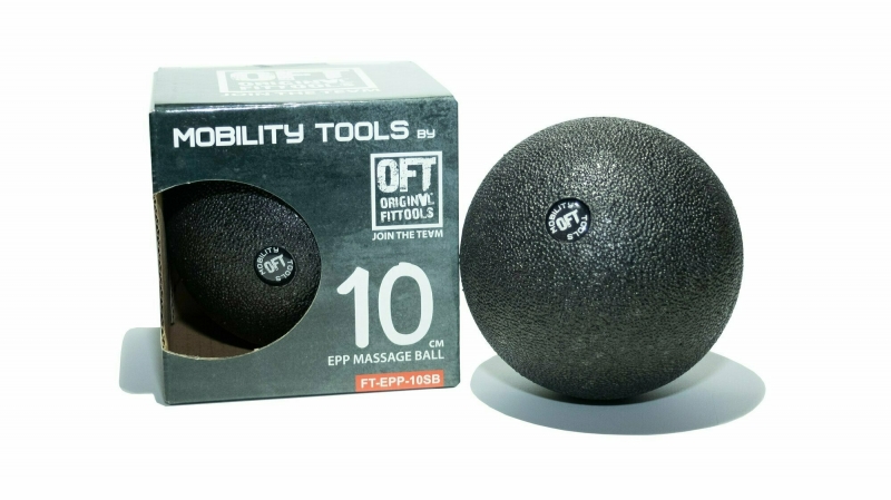 Шар массажный одинарный 10 см черный Original FitTools FT-EPP-10SB