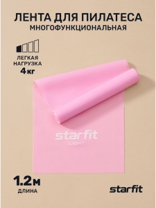 Лента для пилатеса ES-201 1200*150*0,35 мм, розовый пастель, Starfit